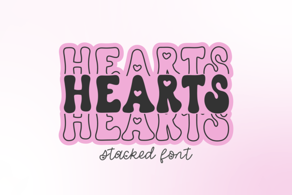 Hearts Stacked Font for Creative Projects