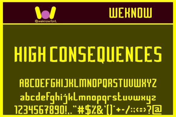 High Consequences Font for Bold Branding