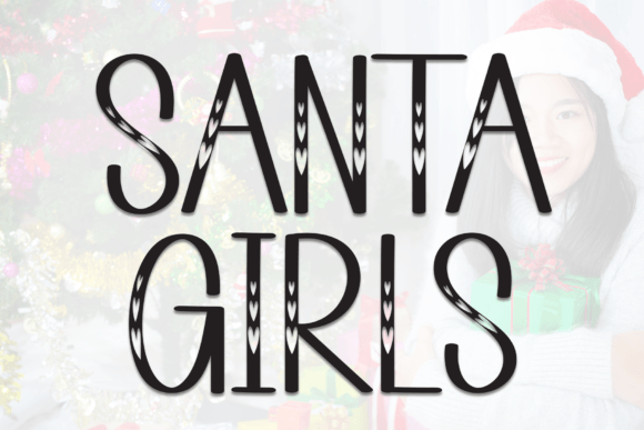 Santa Girls: A Warm Display Font for Festive Designs