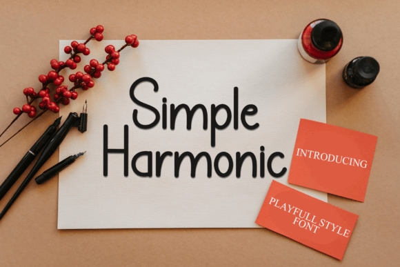 Simple Harmonic Font for Web Design