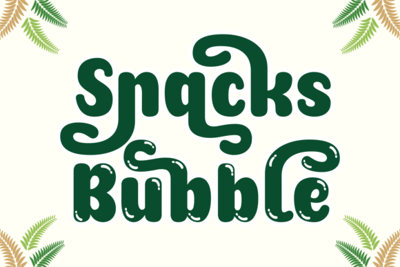 Snacks Bubble Font for Creative Projects