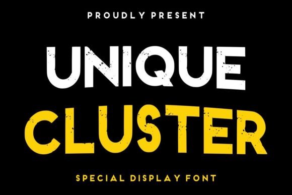 Unique Cluster: The Grunge Display Font for Bold Brands