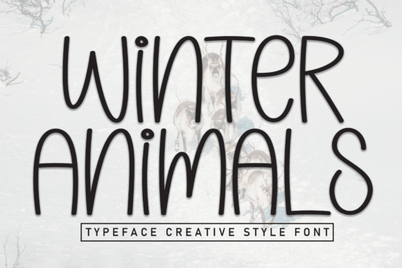 Winter Animals Font for Playful Web Design Projects